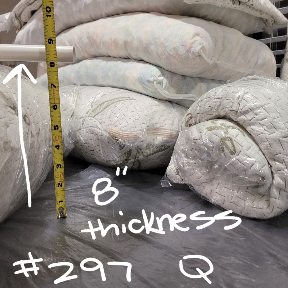 Bamboo #297 Pillow 8" Thick Shredded Memory Foam Semi-Firm Costco - Picture 7 of 16